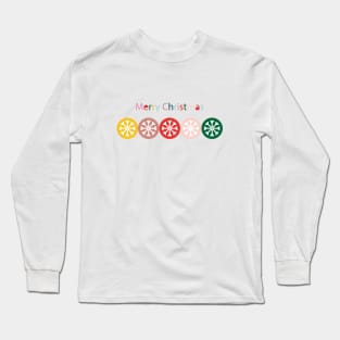 Colorful Christmas snowflakes Long Sleeve T-Shirt